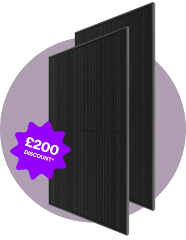 Premium solar panels with £200 discount offer